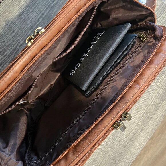 Elviros Toiletry Bag for Men Large Travel Shaving Dopp Kit Organizer PU Leather - Picture 10 of 10